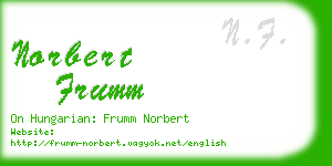 norbert frumm business card